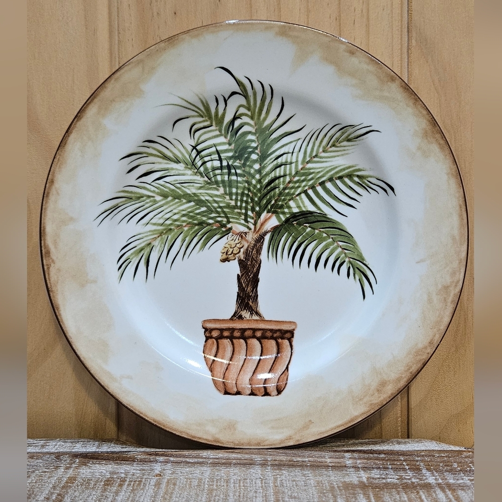 Vintage | American Atelier "Tropical Palm" Palm Tree Salad Plate